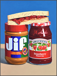 Peanut Butter Sandwich - Nance Danforth Paintings